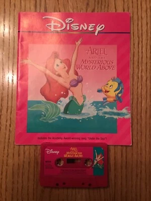 Disney Ariel y el Mundo Misterioso Sobre Cinta de Cassette y Libro de Leer Foto 1 de 4
