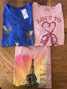 🩰BUNDLE OF 3 Girls 14 Childrens Place Long Sleeve Ballet Paris*New Or Worn Once - Picture 1 of 9