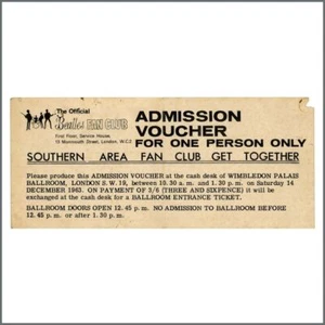The Beatles 1963 Southern Area Fan Club Get Together Eintrittsgutschein (UK) - Bild 1 von 1