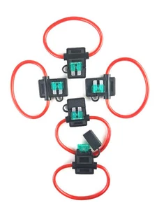 5 Pack 8Gauge Inline ATC Fuse Holder+30AMP Fuse With Cover New Car Truck Install - Picture 1 of 2