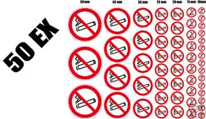 50 autocollants INTERDIT DE FUMER interdiction de fumer assortiment - Picture 1 of 1