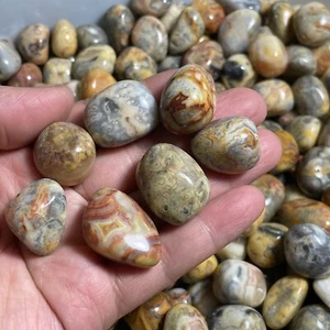 1kg Top Crazy Lace SILK Banded Agate Crystal Tumbled Stone mexican 15-25mm - Picture 1 of 9