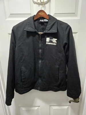  Chaqueta de moto Kawasaki rellena de poliéster XL negra cremallera completa Foto 1 de 4