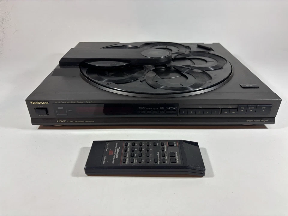 Vintage Technics SL-PC20 CD Player Multi-Compact 5-Disc JAPAN 1989 For Parts - Image 1 of 4
