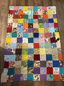 Kitty Cat Block Patchwork Quilt Wall or Lap Throw 54” X 38 Handmade - Picture 1 of 10