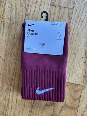 Nike OTC Cushioned Socks SX5728-677 Team Maroon Size S 3Y-5Y Wmns 4-6 NWT - Image 1 of 2