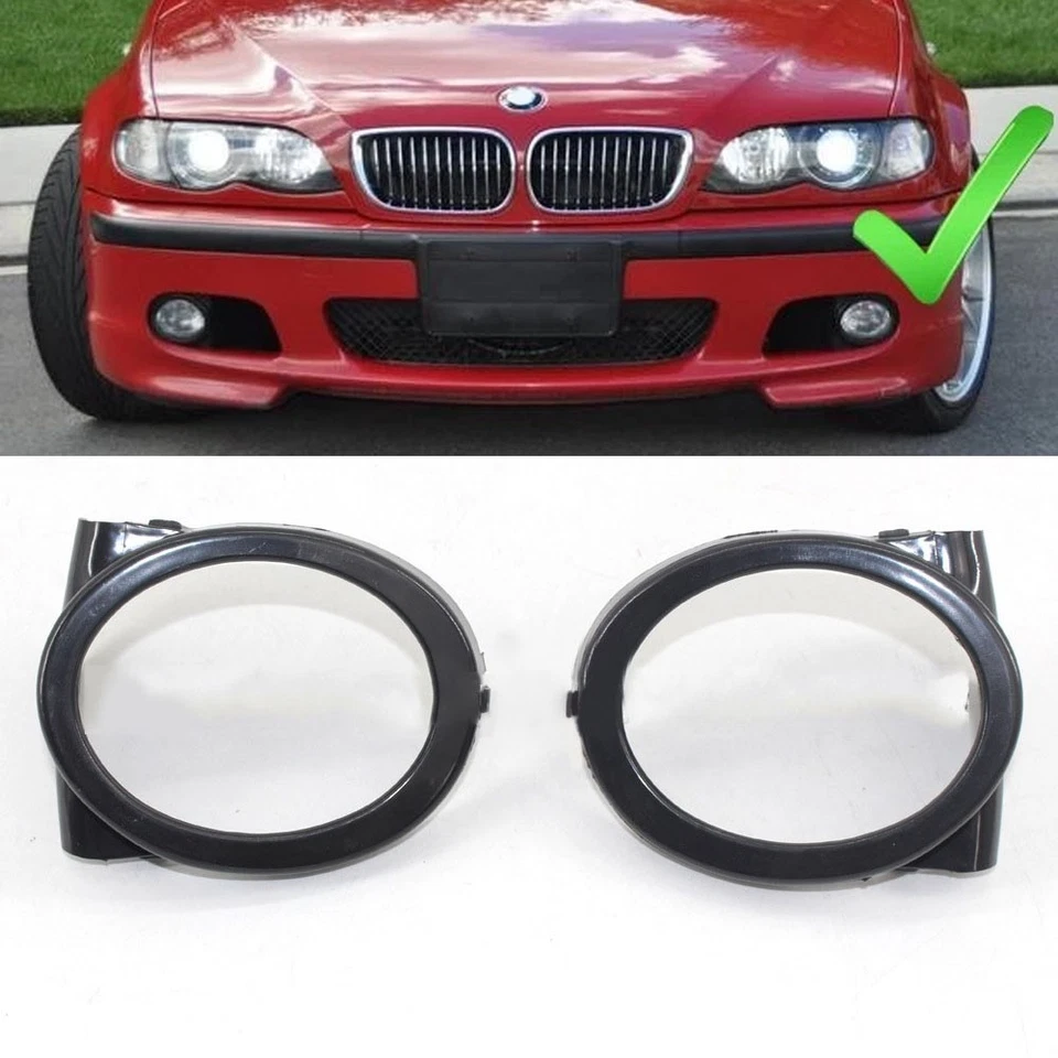 Holder Covers Black Fog Lights1998-2005 M-Sport For BMW Design M3 E46 3 θ - Image 1 of 4