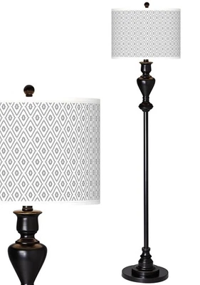 Diamonds Giclee Glow Black Bronze Floor Lamp - Image 1 of 4