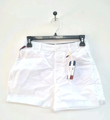 Tommy Jeans Shorts Womens White Denim Logo Jeans, Size UK 24. - Image 1 of 4