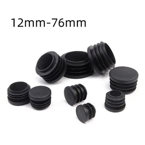 Runde Kunststoff Endkappen Einsätze Möbel Tisch Stuhl Beine Füße Blanking Steck - Picture 1 of 9