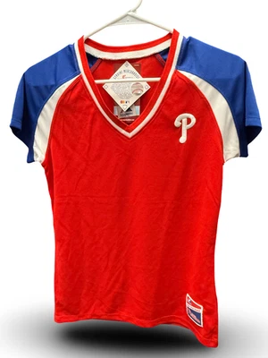 Camisa para mujer Phillies cuello en V talla mediana Foto 1 de 2