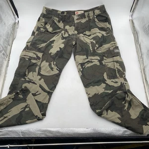 Wrangler Fleece Lined Camo Cargo Pants Mens 36x29 Relaxed Fit LNC SEE PICS - Picture 1 of 15