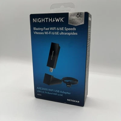 NETGEAR Nighthawk WiFi 6 or 6E USB 3.0 Adapter (A8000) - AXE3000 Tri-Band... - Image 1 of 2
