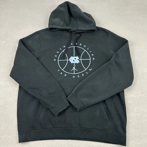 North Carolina Tar Heels Hoodie Men Large Black Jordan Sweatshirt Basketball L - Picture 1 of 10