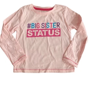 #Big Sister Status NEW long sleeve tshirt pink - Picture 1 of 4