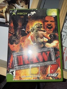 Xbox WWF Raw (2002) Sin Manual Dañado Arte de Portada Probado y Funcionando Auténtico - Imagen 1 de 4