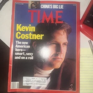 VTG Time Magazine June 26 1989 Kevin Costner The New American Hero - Foto 1 di 7