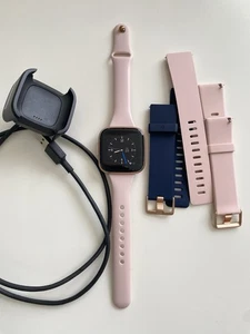 Fitbit Versa 2 - Health & Fitness Smart Watch Copper Rose / Pink Band - Picture 1 of 1