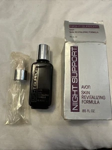 Vintage Avon Nachtunterstützung Haut revitalisierende Formel 0,85 Unzen Nagelneu '84 ungeöffnet - Bild 1 von 17