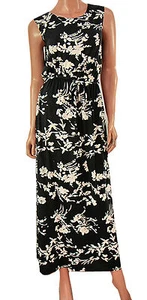 Neu Damen Blumen Maxi Tageskleid Slipper Sommer Urlaub Gr 8 10 12 - Bild 1 von 5