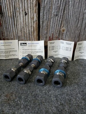 1/2" Tube x 1/2" Tube  Compression SS Dielectric Adapter Tubing Fitting Parker  - Image 1 of 4