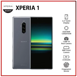 NEW Sony Xperia 1 6GB+128GB GREY Dual SIM Unlocked Android Mobile Phone AU - Picture 1 of 5