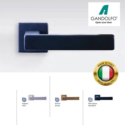 Coppia maniglie maniglia per porte interne mod. CURONE alluminio, stile moderno - Immagine 1 di 2