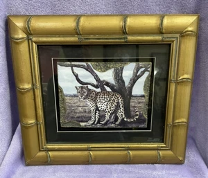 Leopard Katzendruck 5x7 gerahmt und mattiert bis groß 11x13 - Bild 1 von 6