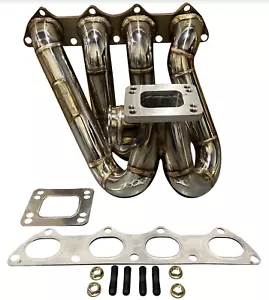 D Series T3 T4 Top Mount Turbo Manifold GSR Si D15 D16 44mm For Civic DC2 EG EK - Foto 1 di 12