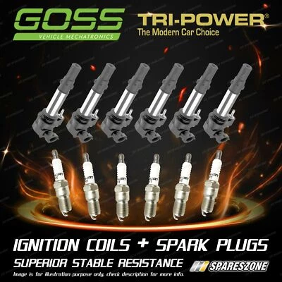 6 GOSS Ignition Coils + 6 Spark Plugs for Holden Adventra Calais Caprice VZ WL - image 1 of 2