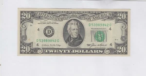 1985 $20 Federal Reserve Banknote CLEVELAND Uncirculated Fr 2075D - Picture 1 of 6