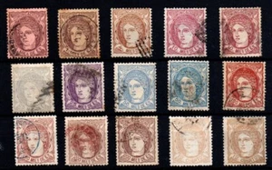 España nº 102, 104/9, 113. Año 1870. Ref 264 - Imagen 1 de 1