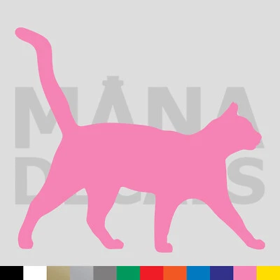 Calcomanía adhesiva troquelada de vinilo para gato - contorno de silueta animal mascota gatito Foto 1 de 3