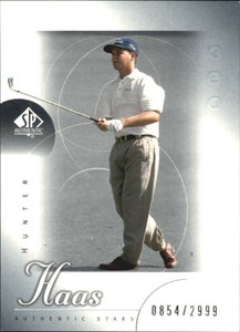 2001 SP Authentic Golf Card #76 Hunter Haas AS Rookie /2999
