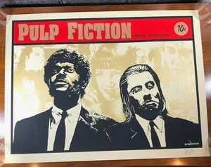 18" x 24" Pulp Fiction Screen Print Poster by XRay Signed Numbered - Picture 1 of 10