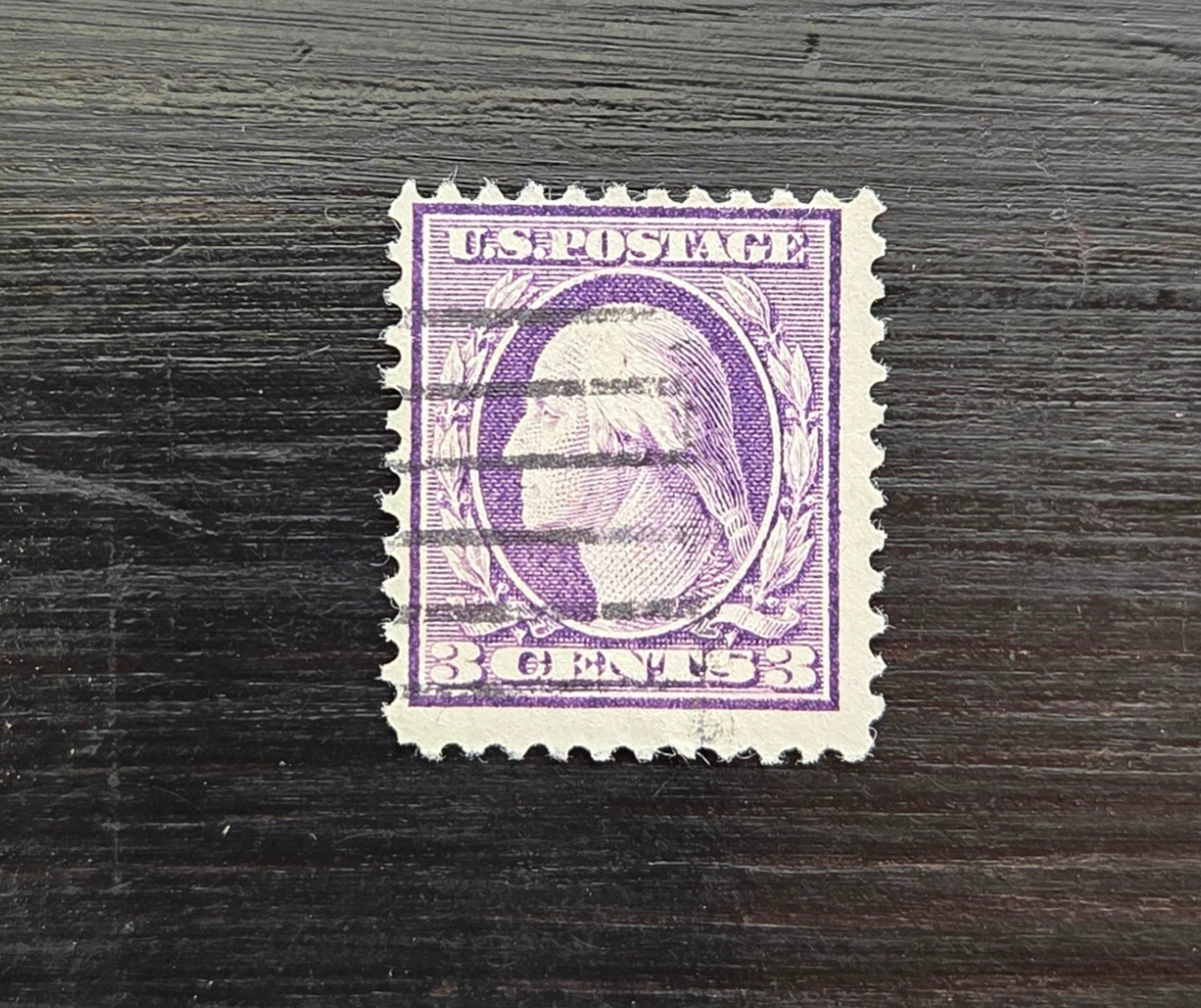 アメリカジョージ・ワシントン3セント使用済切手パープル／バイオレット アメリカジョージ・ワシントン3セント使用済切手パープル