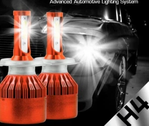 2 H4 9003 Size LED Car Headlight Bulbs 5K 5000k fahren xenon Color Headlamp Bulb - Picture 1 of 10