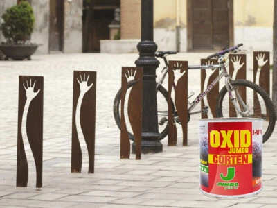 JUMBO PAINT Vernice Protettiva Jumbo Corten Pro Effetto Ruggine Incolore Lt 4 (MQ 40-50)