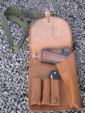 Militär Pistolentasche Softair Tasche Leder Pistolenholster Umhängetasche 