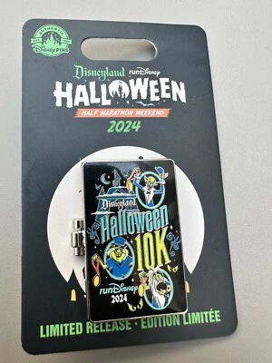 Broche Disneyland Run 2024 Half Marathon 10K Haunted Mansion Halloween articulado LR - Imagem 1 de 3