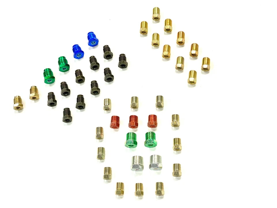 Paquete de montaje para línea de freno de 3/16", llamaradas invertidas y de burbujas, métricas y SAE, 45 piezas Foto 1 de 1