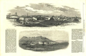 Bucharest, Wallachia, the Russian Army HQ. Romania. Kerch, Crimea 1853 print - Picture 1 of 2
