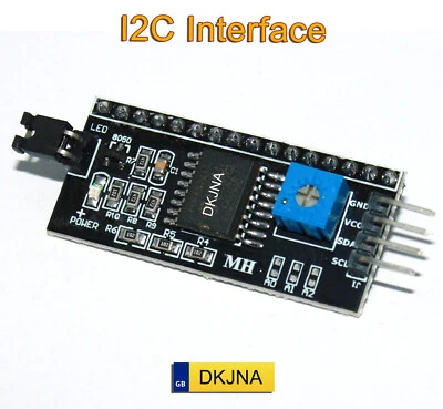 IIC I2C Serial Interface Board Module Port LCD1602 Display Arduino PIC Pi ARM UK - Image 1 of 4