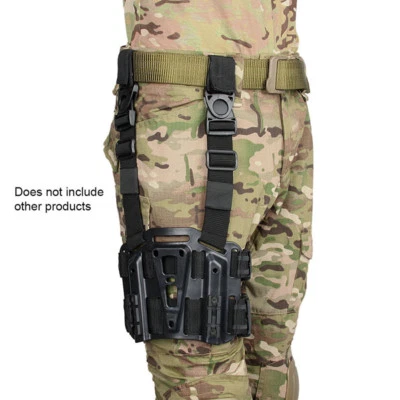 Pistola táctica pierna muslo pistola funda plataforma para fundas de caza negra Foto 1 de 4