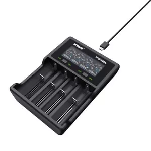 XTAR VC4SL 4-Slot Smart LCD USB Charger 26650 AA AAA C D Li-ion NiMH - Picture 1 of 1