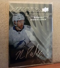 2022-23 SPx Black Lustrous Rookie Signatures Nick Perbix #d /299 Tampa Lightning