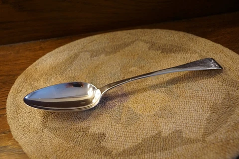 1820 London Georgian Sterling Silver Stuffing Spoon 71g 8.75 inches Cover