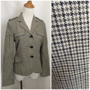 NWT ZARA Trafaluc Herringbone Tweed Deco Pockets Blazer Jacket Womens sz Small - Picture 1 of 9