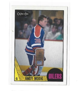 1987-88 O-Pee-Chee #204 Andy Moog MARK - Picture 1 of 2