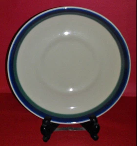 Pfaltzgraff Northwinds blau grüne Bänder cremeweiß Untertasse ~ 6" UNTERTASSE - SEHR GUT! - Bild 1 von 4